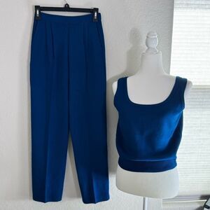 St. John Blue Pants and Top Set